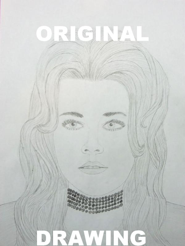 original drawing JANE FONDA